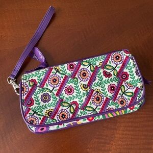 Vera Bradley Vivia La Vera Criss Cross Wallet Wrislet